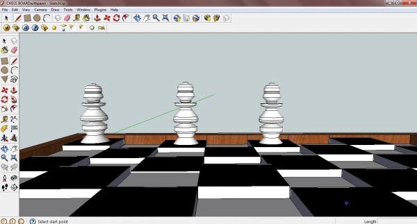 Creation of chess board with pawns: Step 3